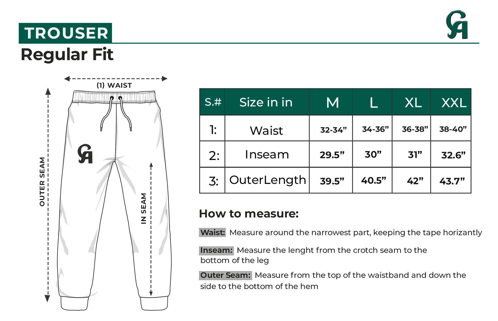 Gold 3 Star Trouser